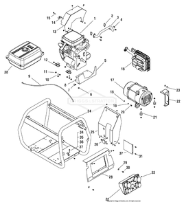 Part Location Diagram of 707099 Briggs and Stratton Mount-vibration